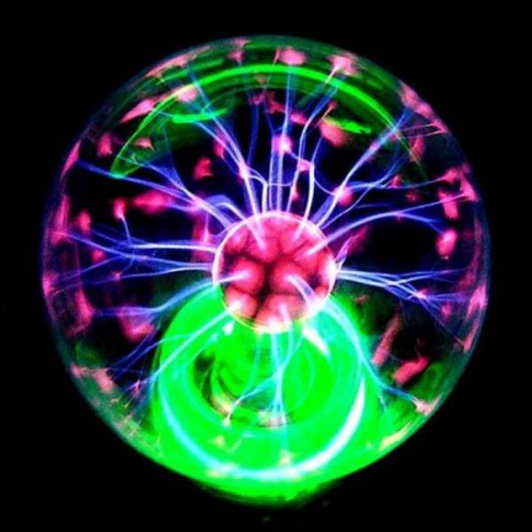 Тесла плазмова куля електрична з блискавками 10 см