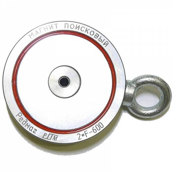 Двухсторонний поисковый магнит Редмаг 2*F600 (600 кг)