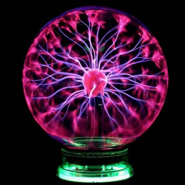 Тесла плазмова куля електрична з блискавками 15 см
