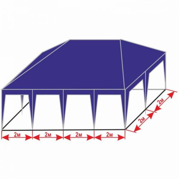 Разборной шатер тент 4х8 м с тентом плотностью 150 г/м2