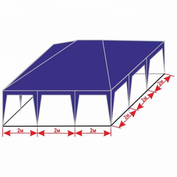 Розбірний шатер 6х6м для весілля з тентом щільністю 150г / м2