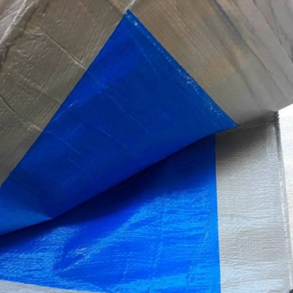 Тент тарпаулин для крыши, 180г/м2, серо-голубой, 3х4м