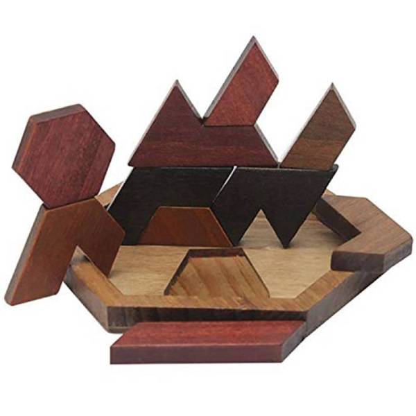 Дерев'яна головоломка шестикутник 