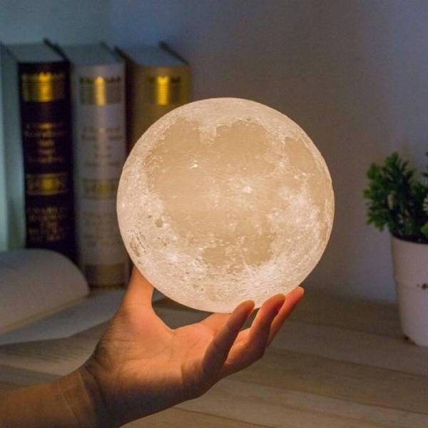 Місяць лампа нічник Moon light lamp діаметр - 12 см