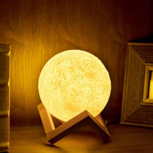 Місяць лампа нічник Moon light lamp діаметр - 15 см