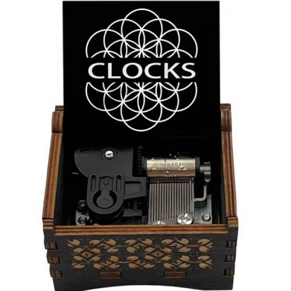 Дерев'яна музична шкатулка "Clocks"