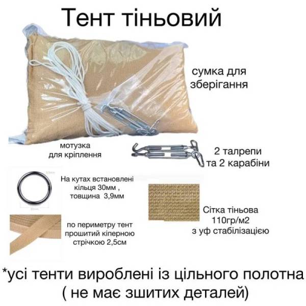 Тіньовий парус сітка 