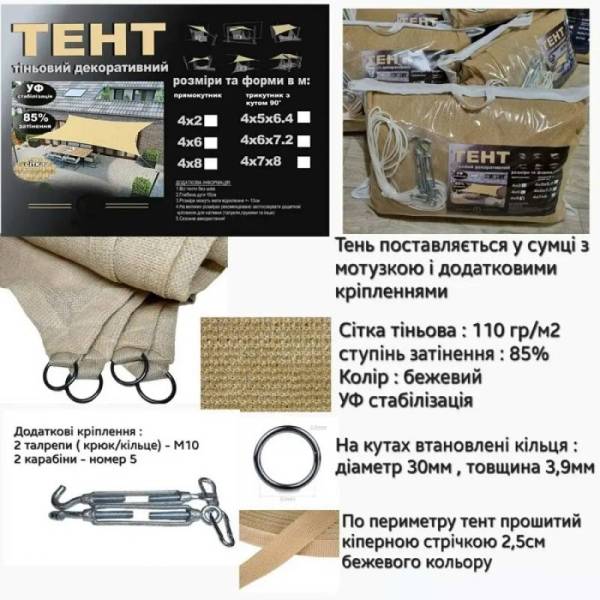 Тіньовий парус сітка 