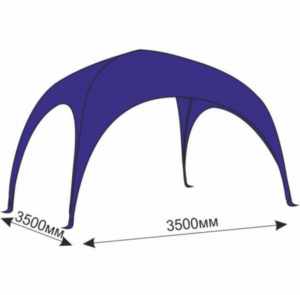 Арочный тент шатер палатка 3,5х3,5 м для выставки