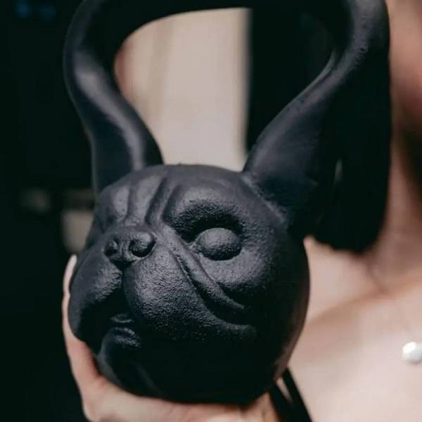 Черная собака mini dog гиря 8 кг дизайнерская