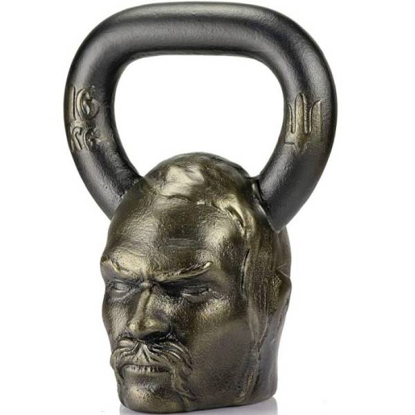 Козак гиря 16 кг дизайнерская, цвет - бронза