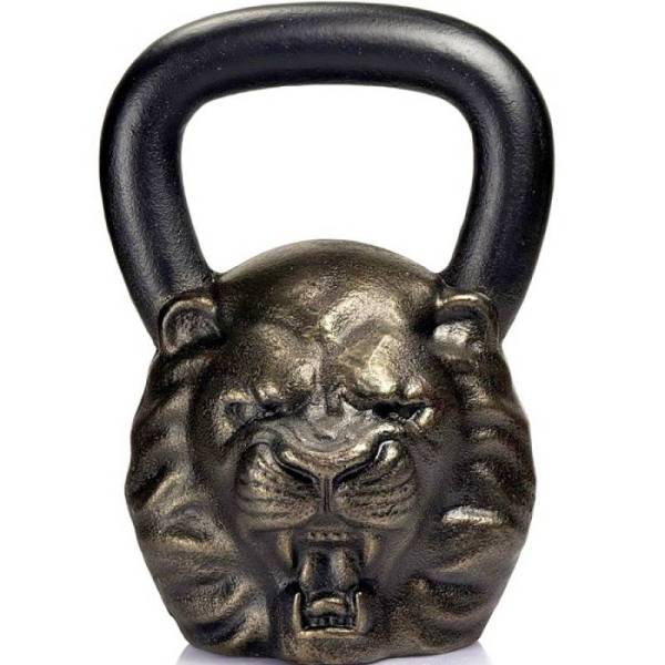 Лев lion гиря 24 кг дизайнерська, колір - бронза