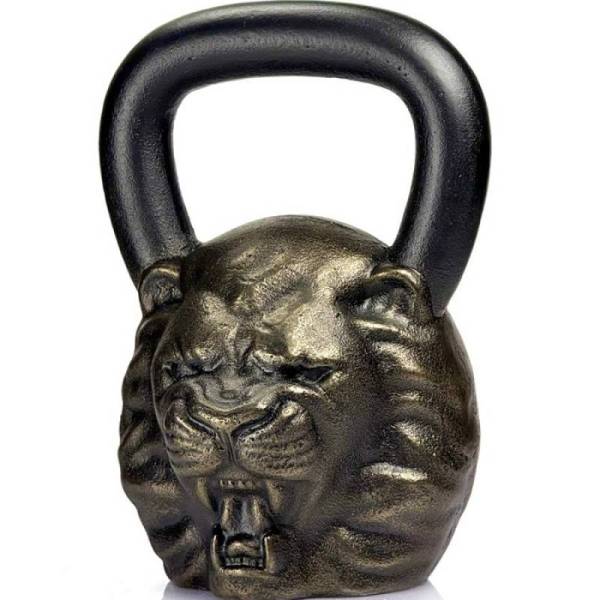 Лев lion гиря 24 кг дизайнерська, колір - бронза