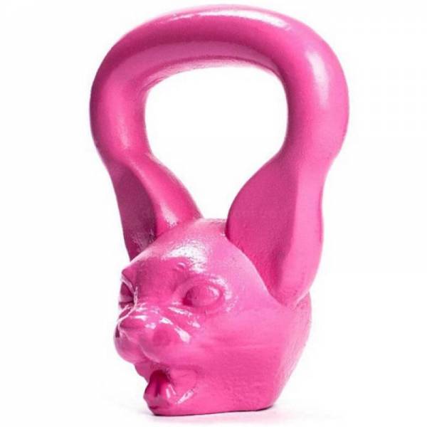 Розовая кошка гиря 6 кг дизайнерская новая чугунная