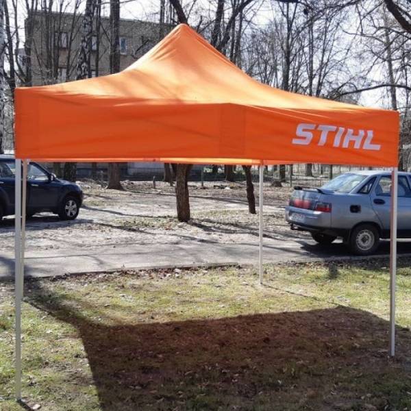 Рекламный шатер с логотипом для выставки 3х3 м