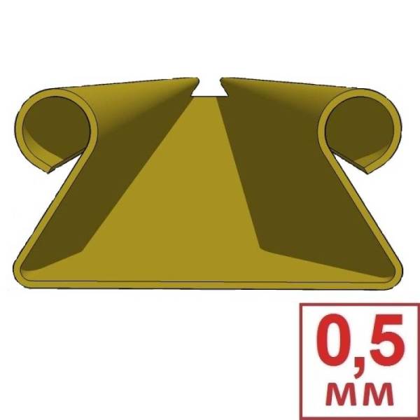 Универсальный клипс профиль для крепления тепличной пленки Зиг-заг 0,5 мм (Цена за 1 метр погонный)