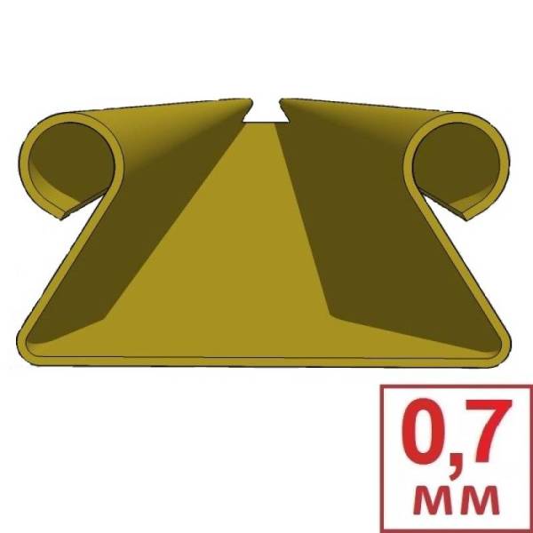 Универсальный клипс профиль для крепления тепличной пленки Зиг-заг 0,7 мм (Цена за 1 метр погонный)