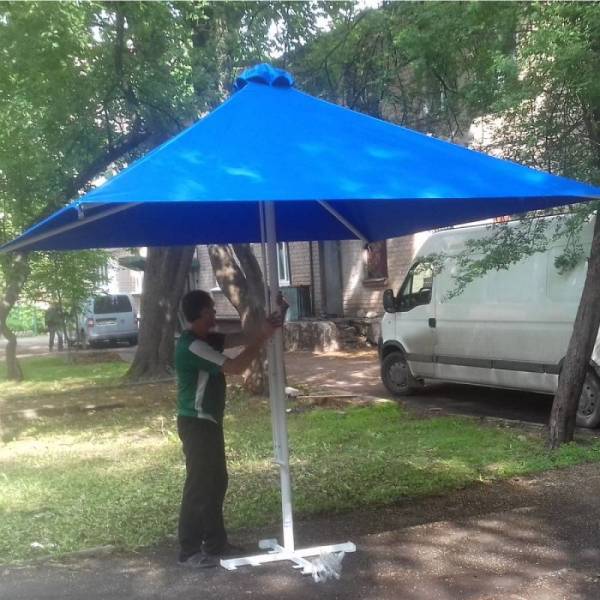 Хороший уличный прямоугольный дачный зонт 3х2 м для сада